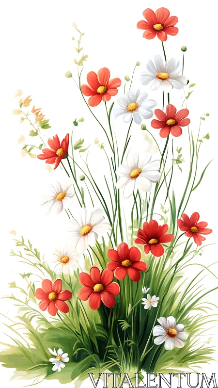 Beautiful Garden Flowers Bloom Together in Vibrant Color