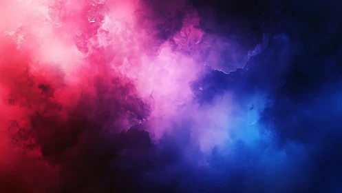 Colored vapor cloud with pink, purple, and blue gradient.