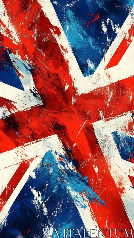 Dynamic union flag deconstruction in gestural pigment fields.