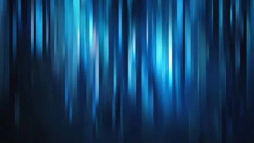 Abstract vertical blue light streaks with blurred digital effect.