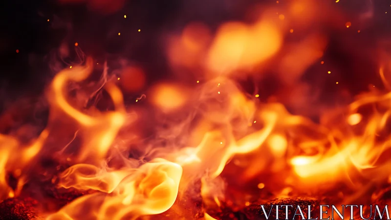 Dancing Inferno: Breathtaking Flames Ignite Golden Passion.