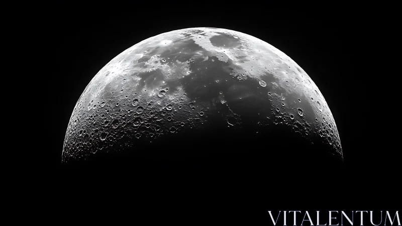 Moonrise of stone and shadow over a velvet-black void.