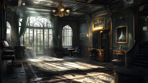 Sunlit Victorian parlor breathes quiet elegance and memory