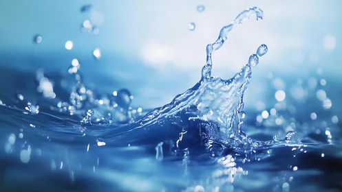 High-speed macro capture freezes dynamic water splash forms