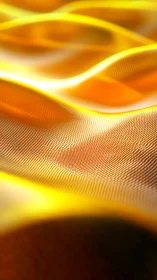Golden waveform dunes ripple with luminous digital heat.