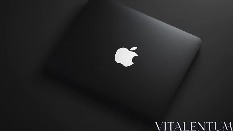 Sleek closed laptop rests in soft light on a dark desk