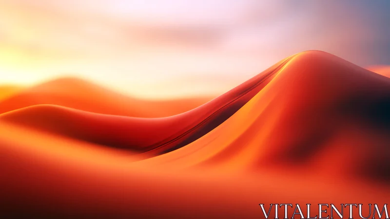 Sunlit abstract dunes glow with fluid, sculpted gradients.