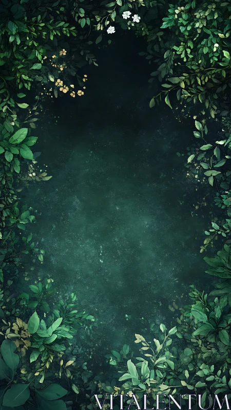 Verdant Sanctuary: Where Emerald Foliage Frames Luminous Secrets.