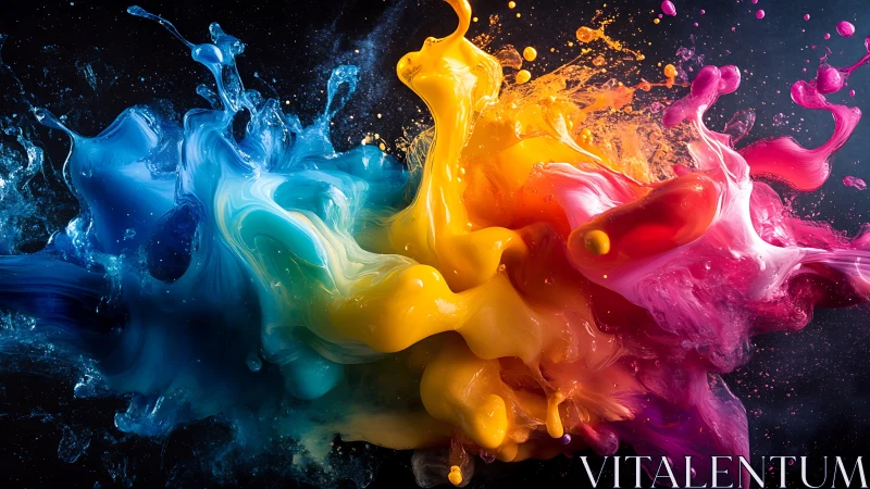 Joyful color splash bursting with vibrant, playful energy.