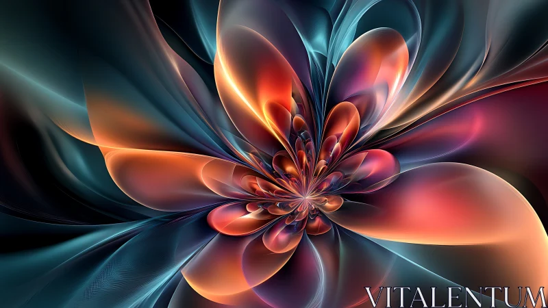 Radiant fractal flower unfurls in luminous cosmic bloom
