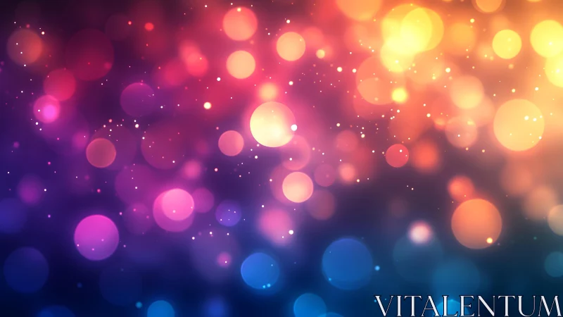 Vibrant bokeh light background with glowing circles in abstract style.