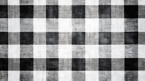 Monochrome buffalo check grid with textured woven squares.
