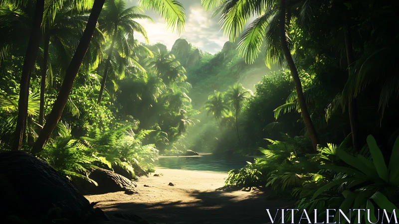 Luminous Tropical Estuary: Layered Depth Composition.