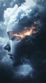 Starlit cloud portrait reveals a serene cosmic inner world