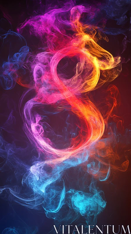 Colorful swirling flame dragon dancing through the dark.