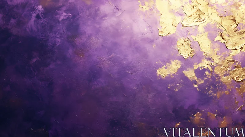 Purple and gold abstract textured background artwork.