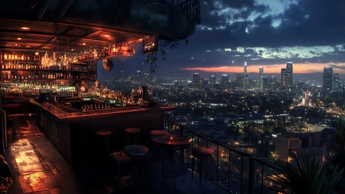 Skyline spirits and velvet dusk at the glowing rooftop bar.