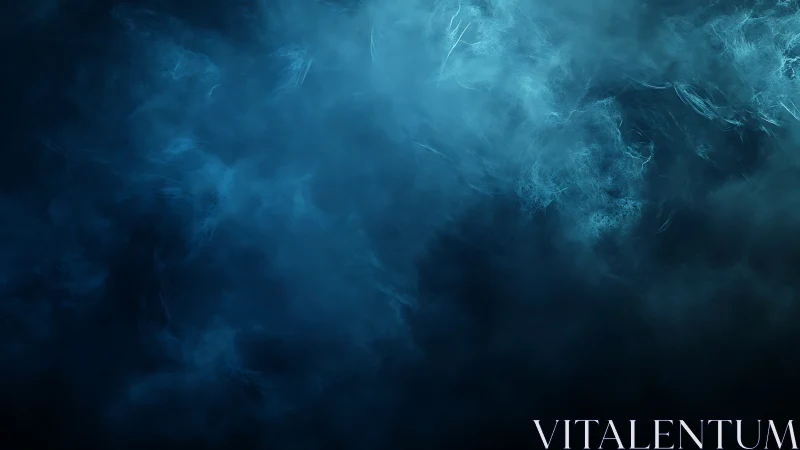 Moody blue mist drifting through a quiet dreamscape.