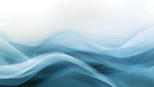 Silken blue wavefields drifting beneath a quiet sky.