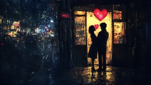 Love Glows Where Hearts Meet at Midnight.