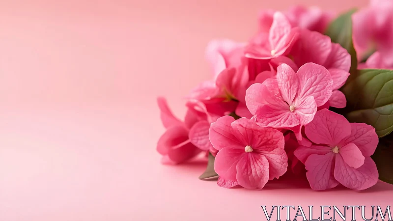 Pink Hydrangeas in Soft Light.