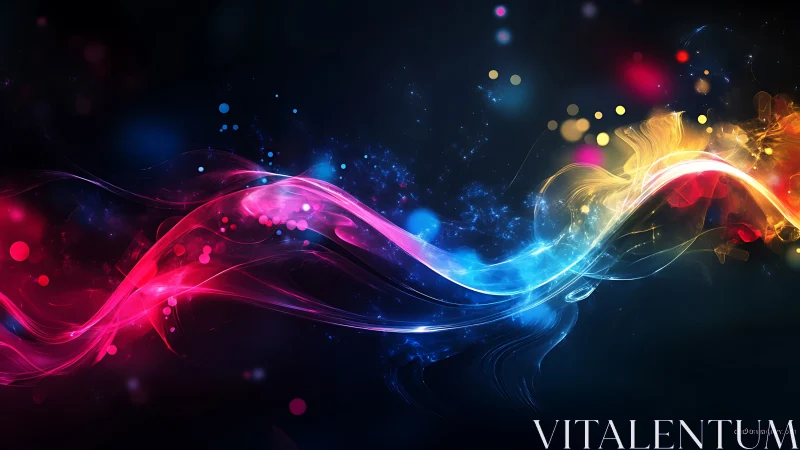 Prismatic energy ribbons dance across a cosmic midnight stage.