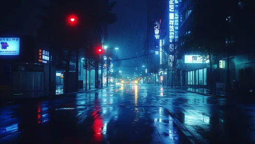 Neon rainstorm haunts a midnight city of electric echoes.