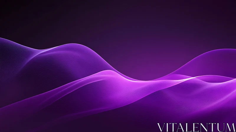Parametric violet waveforms with translucent gradient mesh surfaces.