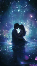 Neon Embrace: Where Love Drowns in Digital Light.