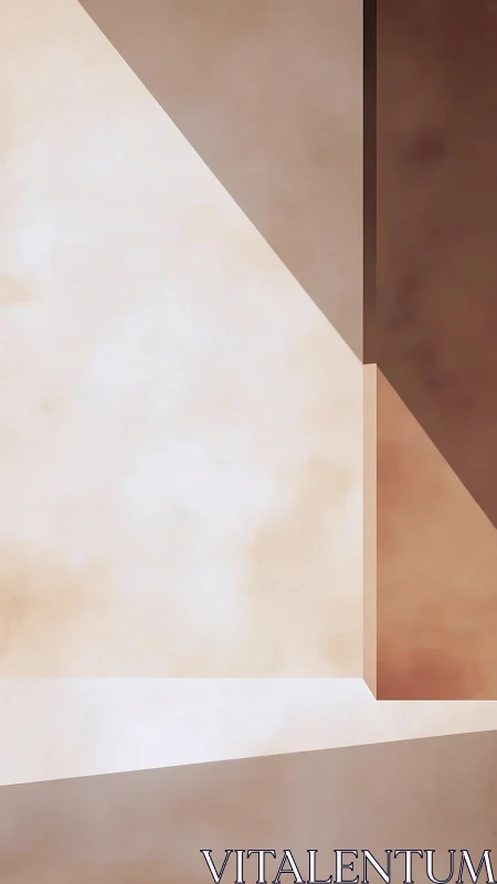 Geometric wall planes with light and shadow intersection.