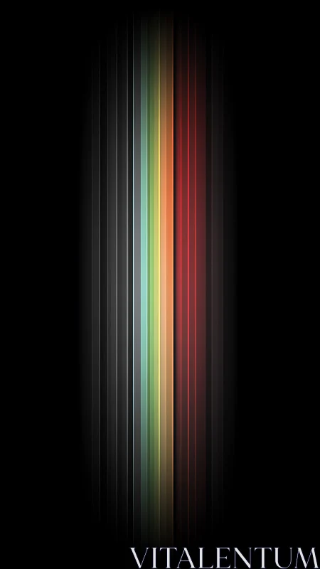 Vertical neon spectrum glows against deep black space