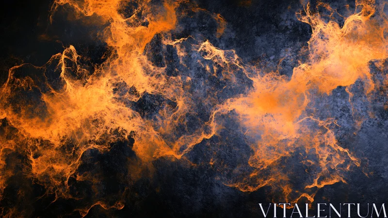 Fiery Flames Dance Across Darkness.