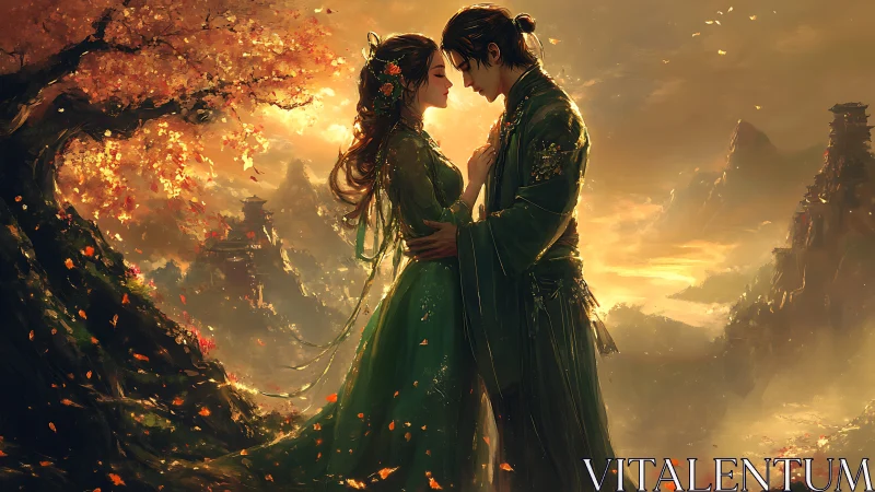 Star-Crossed Reunion: Two Souls Embrace Before Burning Kingdoms