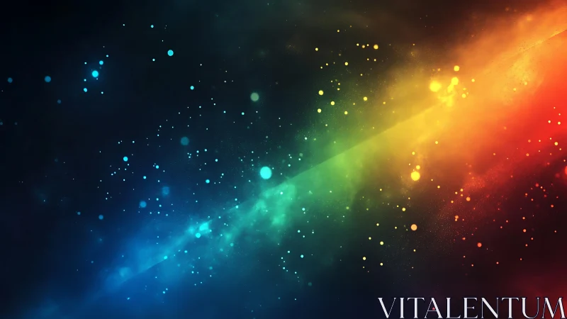 Starlit rainbow nebula drifting softly through deep space.