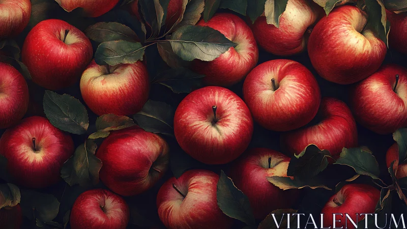 Juicy red apples gathered in a cozy autumn harvest scene.
