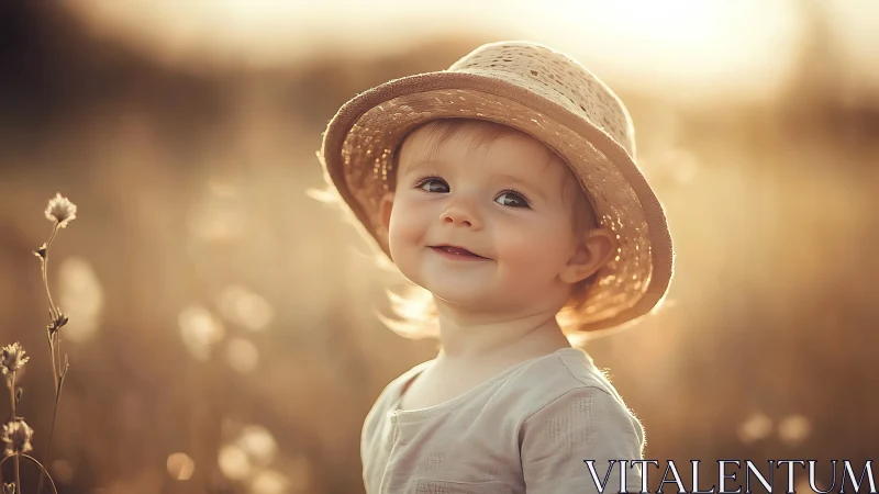 Golden Hour Wonder: Young Explorer Contemplates Life's Magnificent Mysteries