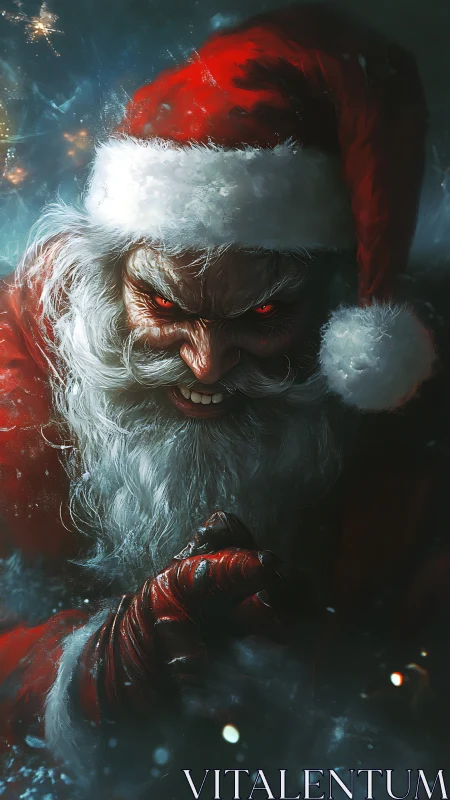 Sinister Santa plots mischief beneath the blizzard&rsquo;s glow