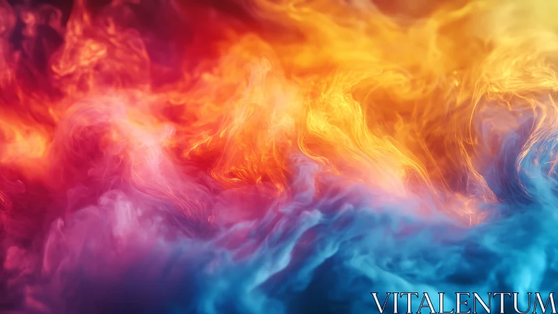 Chromatic fluid vortices in thermodynamic gradient field.