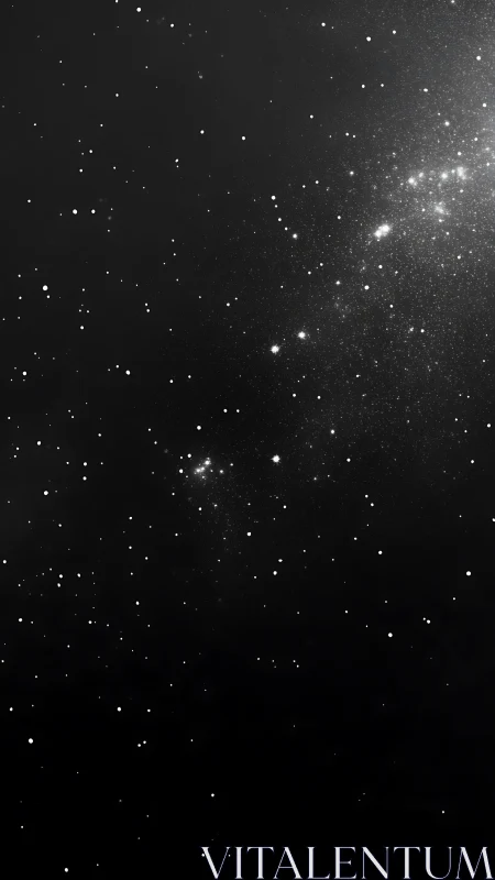 Starfield cascade along a luminous galactic diagonal.