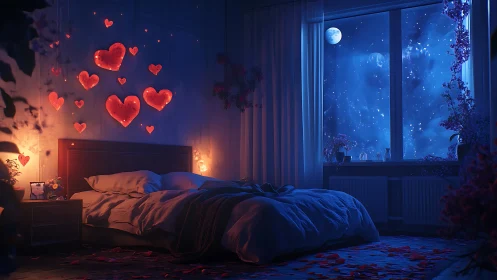 Moonlit Dreams: Where Love Lights the Night.