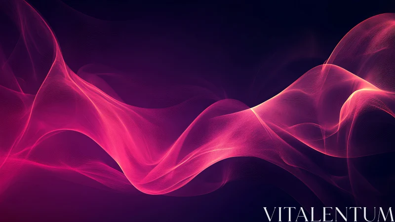 Silken neon currents dance across a midnight digital sea