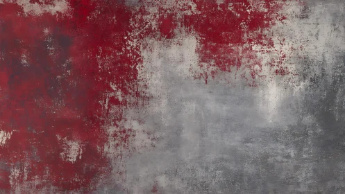 Abstract red and gray textured wall art in modern minimalist style.