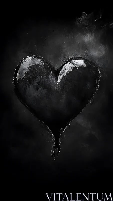 Frozen Heart with Crystalline Surface in Monochromatic Darkness