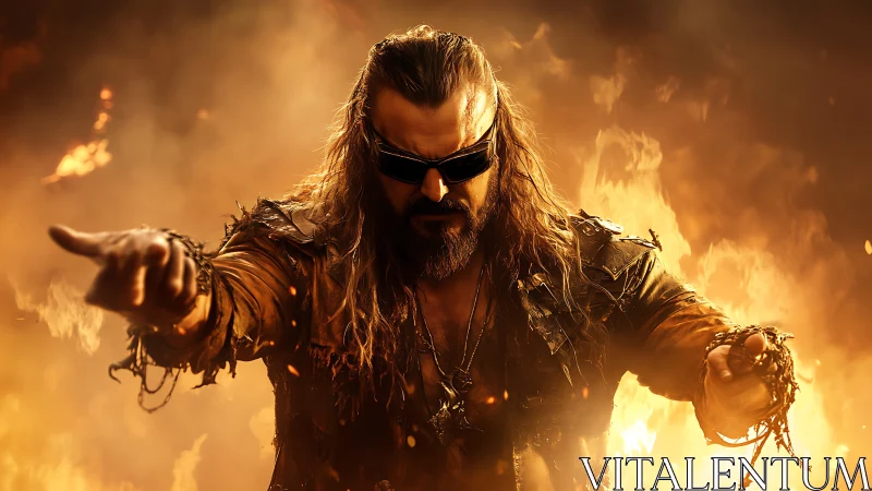 Photorealistic firelord portrait with cinematic rim lighting.