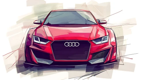 Scarlet speed machine leans forward, hungry for the horizon