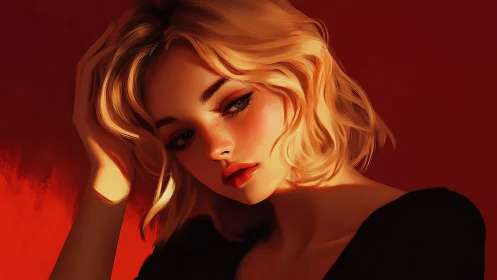 Warm side-lit portrait studies soft edge control and color grading