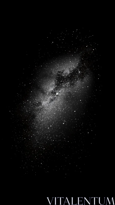 Star-filled galactic dust cloud shimmers in deep space