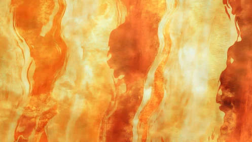 Abstract Flame Composition: Undulating Fire Forms.