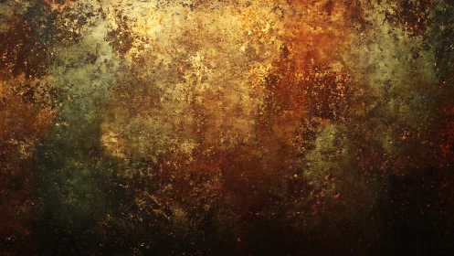 Textured Abstract Painting with Warm Golden and Brown Tones.