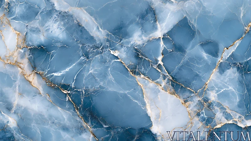Elegant blue marble texture with gold veining, luxurious abstract design.